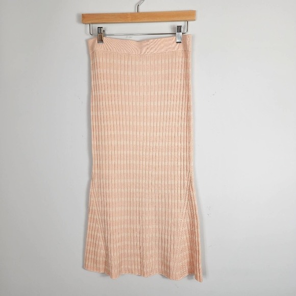 NWT  Club Monaco Geo Mixing Rib Sweater 90s Knit Midi Skirt Size Small - Picture 8 of 12